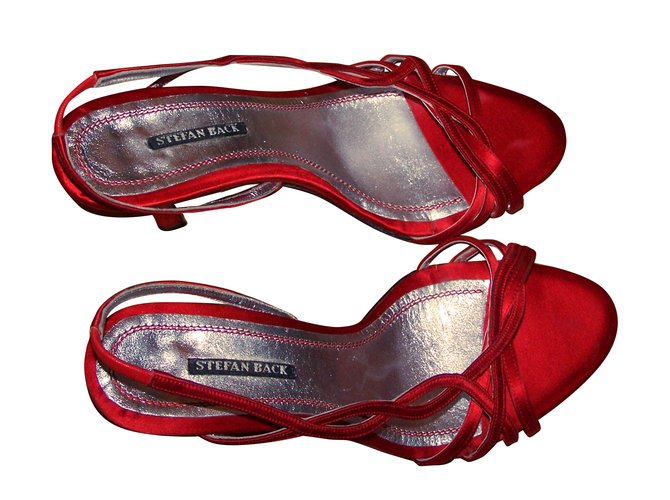 Autre Marque Sandals Red Satin  ref.71008