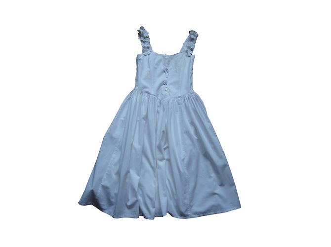 Vestido de algodón blanco sin tirantes Rene Derhy
