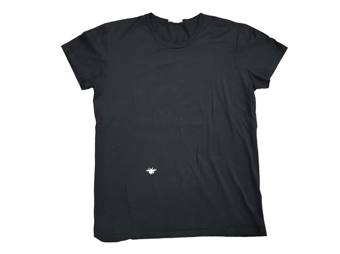 Dior Camiseta Homme Signature Bee Negro Algodón  ref.71155