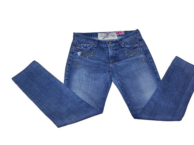 Vaqueros 7 For All Mankind China Wall Azules Algodón