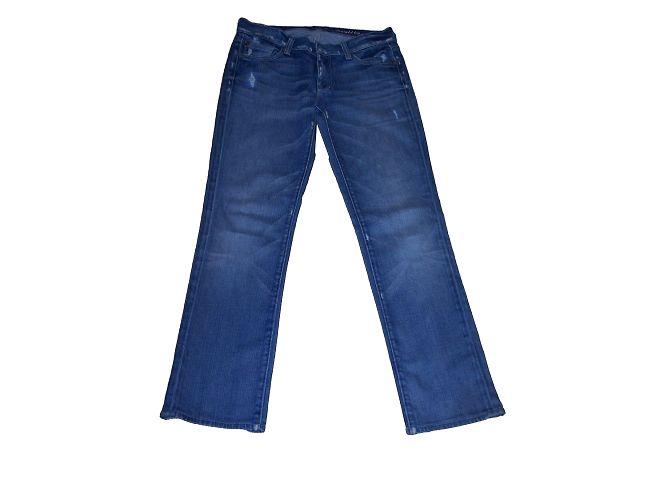 Vaqueros 7 For All Mankind Straight Leg Azules de Algodón Talla W28