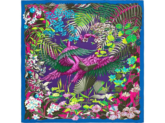Hermès Sciarpa seta Multicolore Cachemire