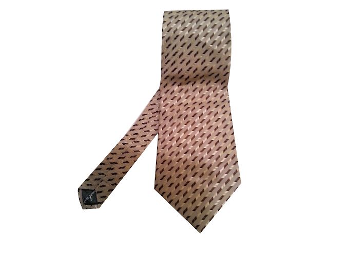 Salvatore Ferragamo Cravatte Beige Seta