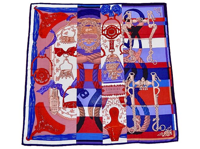 Hermès Sciarpe di seta Multicolore Cachemire