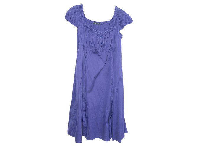 Tara Jarmon Dress Purple Cotton  ref.71189