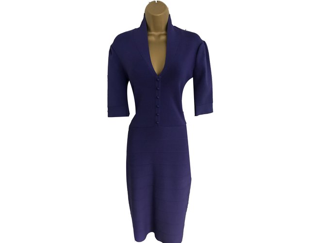 Reiss Dress Purple Viscose Elastane Nylon  ref.71200