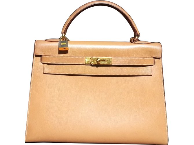 Hermès Kelly 32 Beige Cuero  ref.71228