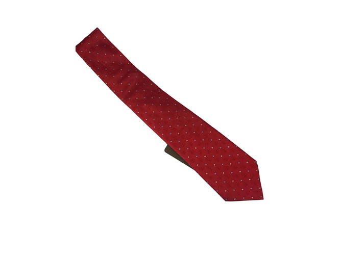 Louis Vuitton Cravate Soie Rouge  ref.71304