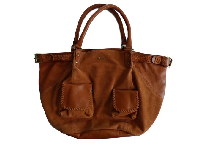 Ikks Handbag Brown Leather  ref.71330