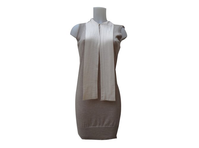 Fendi Dress Cream Silk Cashmere  ref.71347