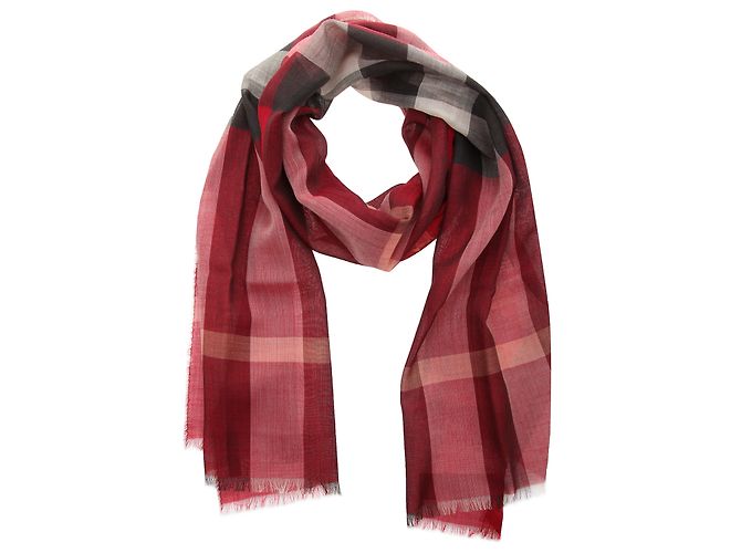 Burberry Sciarpa Rosso Lana