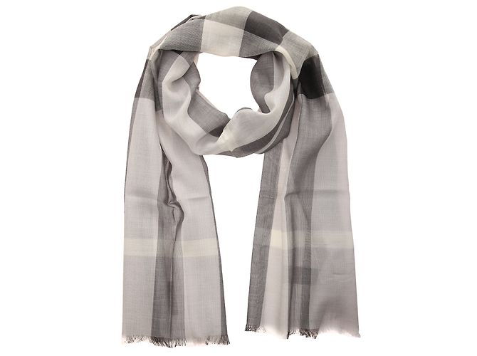 Burberry Sciarpa Grigio Lana