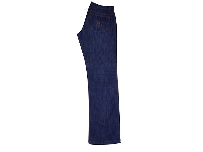 Jeans Escada EVA Azul Marinho Algodão Stretch