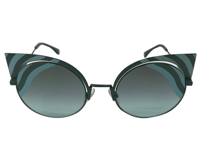 Fendi Sunglasses Blue Green Metal  ref.71404