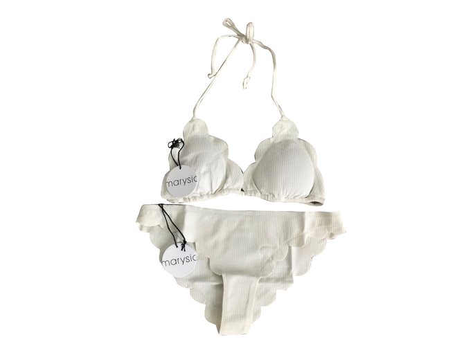 Autre Marque Costume da bagno bikini Marysia bianco taglia S Poliammide  ref.71452