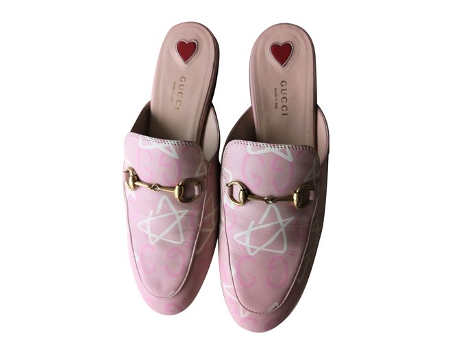 Gucci Princetown Pink Limited Japan Edition pisos Rosa Cuero  ref.71456