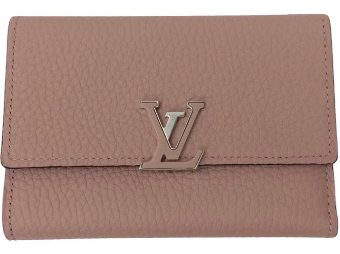 Louis Vuitton Capucines Geldbörse Pink Leder  ref.71476