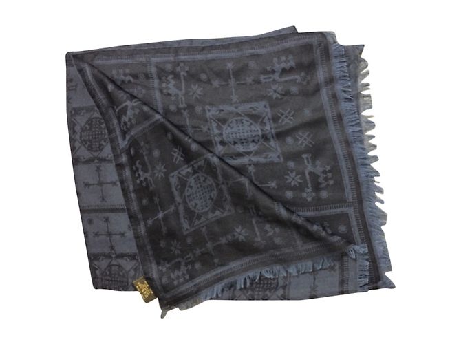 Louis Vuitton Sciarpa etnica Blu Cotone