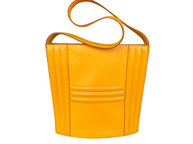 Hermès Handbags Yellow Leather  ref.71497