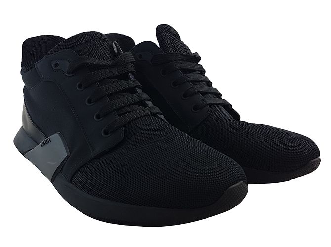 Baskets Prada Linea Rossa en cuir noir