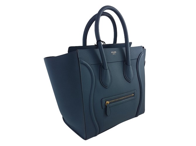 Céline Mini Luggage Slate Handbag Leather  ref.71515