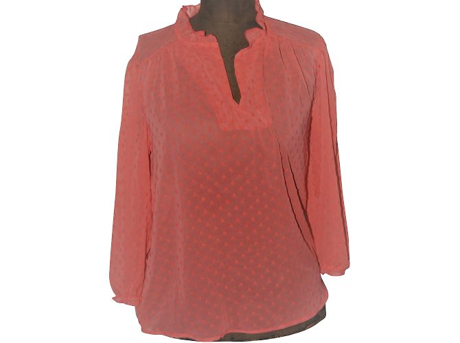 Autre Marque Camille de Paris Top Rosa Arancione Corallo
