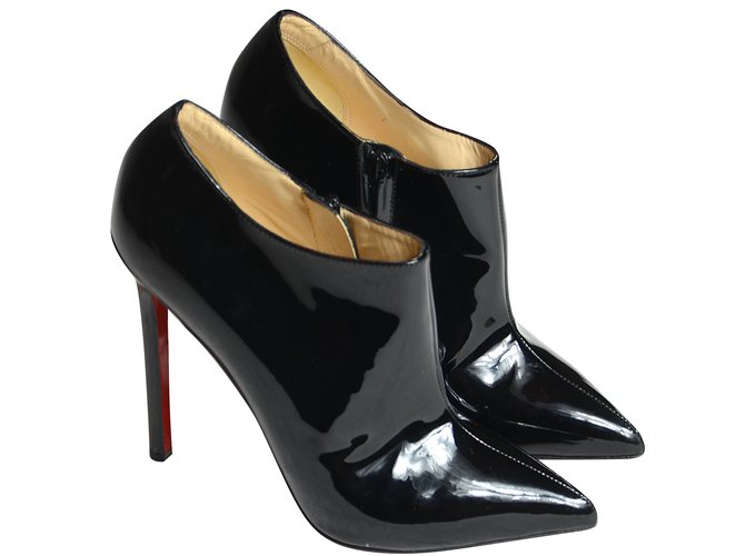 Christian Louboutin Patent leather boots Black  ref.71538
