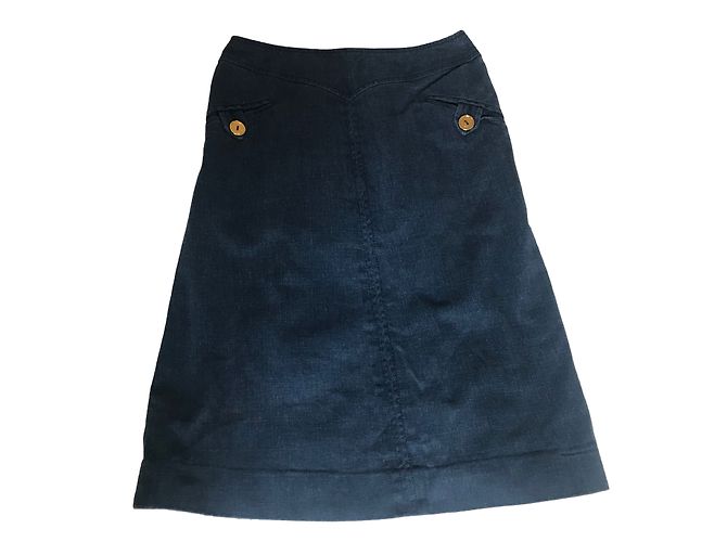Céline Jeansrock in Blau mittellang