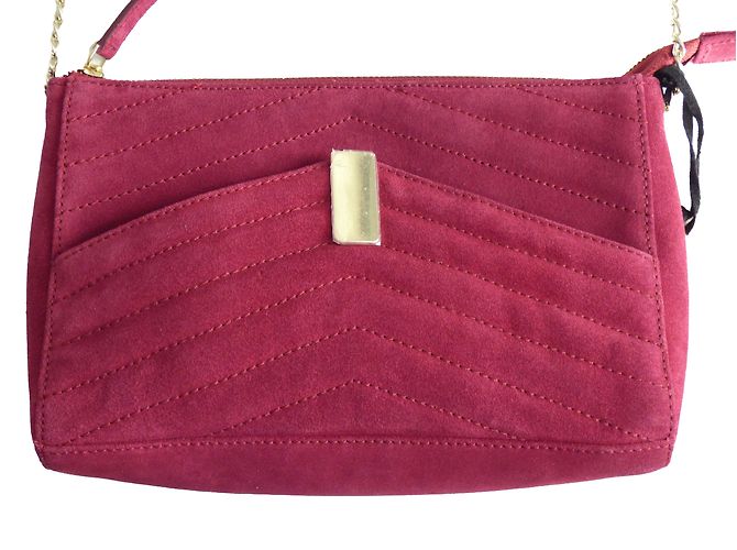 Borsa in pelle rossa Petite Mendigote Rosso