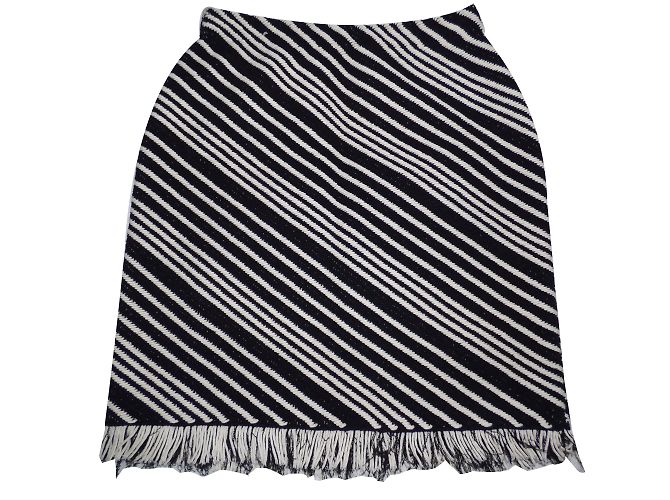 Sonia Rykiel Rock aus Mesh in Schwarz Weiß