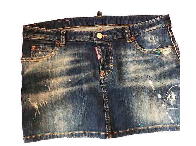 Gonna in cotone blu Dsquared2