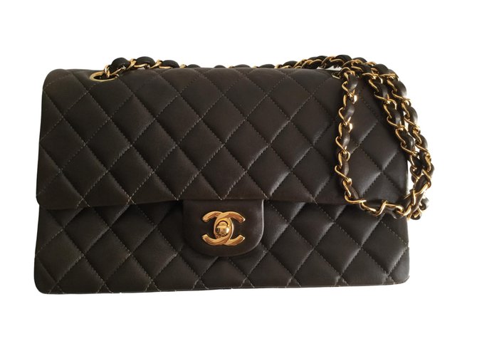 Timeless Chanel Handbags Brown Leather  ref.71665