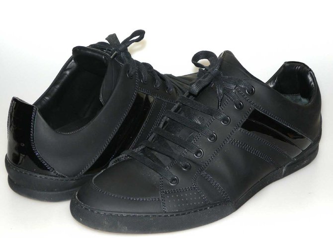 Dior zapatillas Negro Cuero Charol  ref.71688