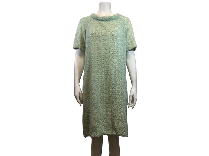 Diane Von Furstenberg Dress Green Cotton  ref.71707