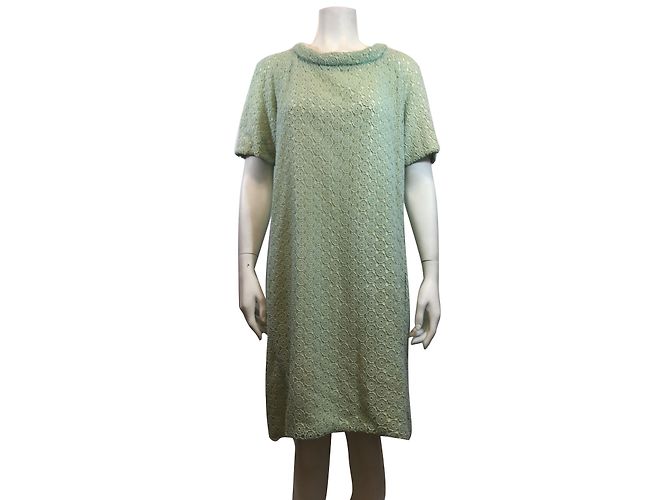 Vestido Diane Von Furstenberg de algodón bordado verde