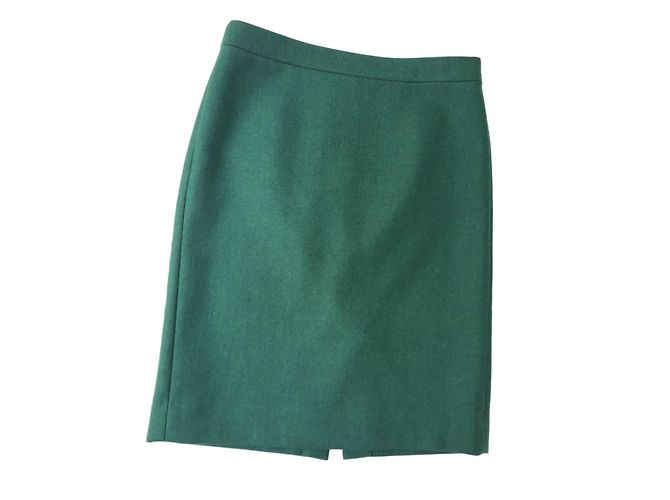 J.Crew Wollrock in Grün mittellang Größe 8US