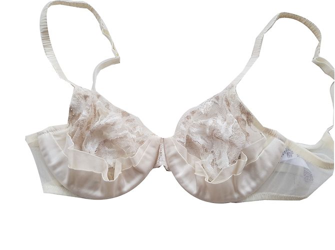 Sujetador La Perla de encaje blanco con bordado