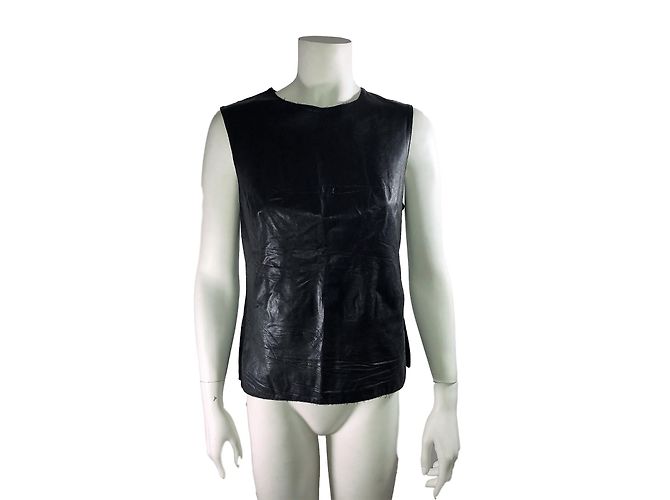 Top efeito couro Bcbg Max Azria Preto M