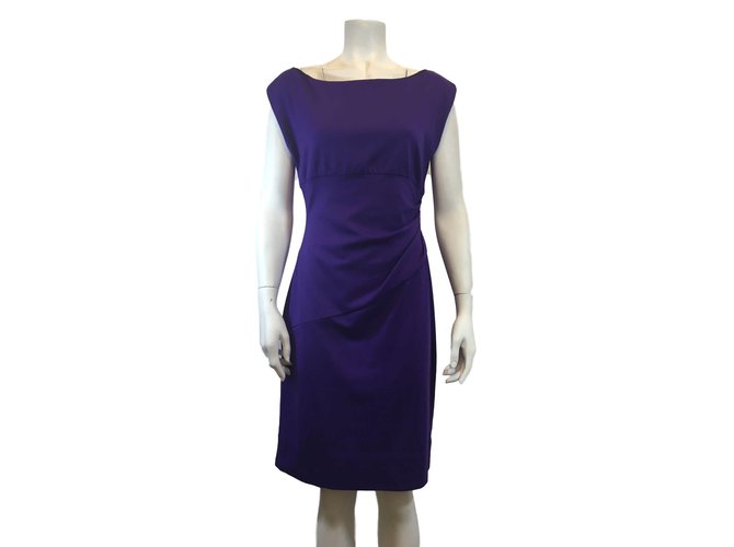 Diane Von Furstenberg Dress Purple Wool  ref.71796