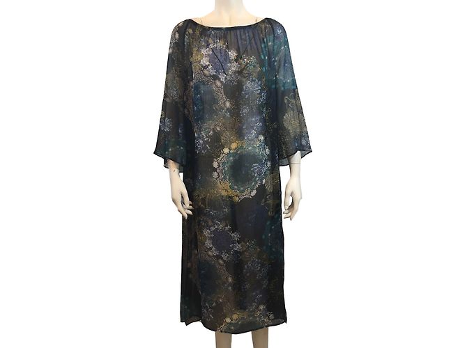 Autre Marque Mj Lisbon gemustertes langes Kleid aus Polyester