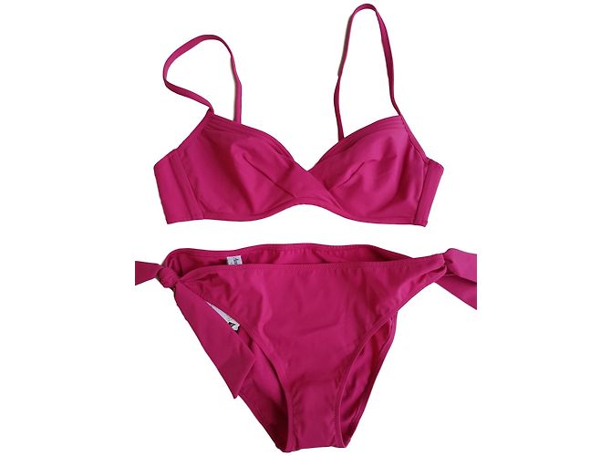 La Perla Bikini Fuchsia Rosa Polyamid Größe 46 Pink