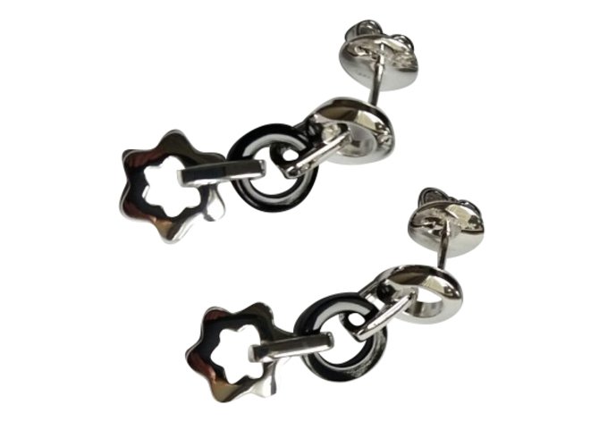 Montblanc Earrings Silvery Silver  ref.71816