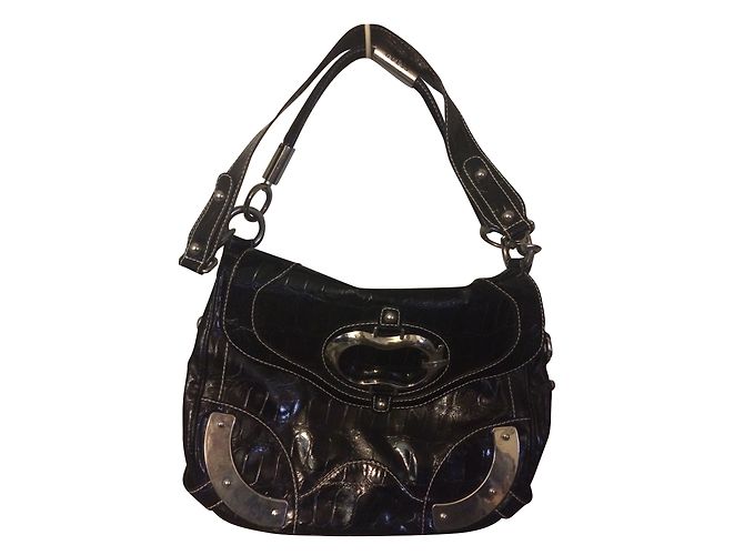 Guess Ledertasche Schwarz