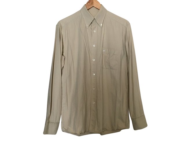 Pierre Cardin Shirt Beige Cotton  ref.71839