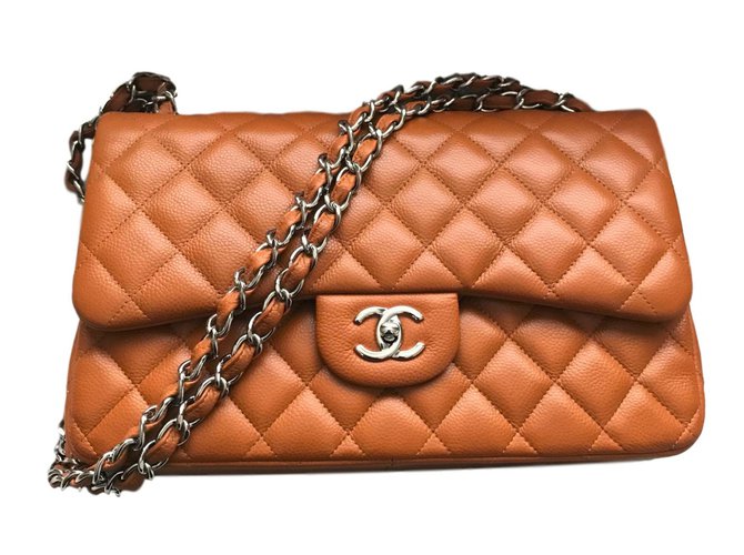 Chanel Jumbo Timeless Classic Flap Bag - Pelle di caviale - Rich Caramel Caramello  ref.71926