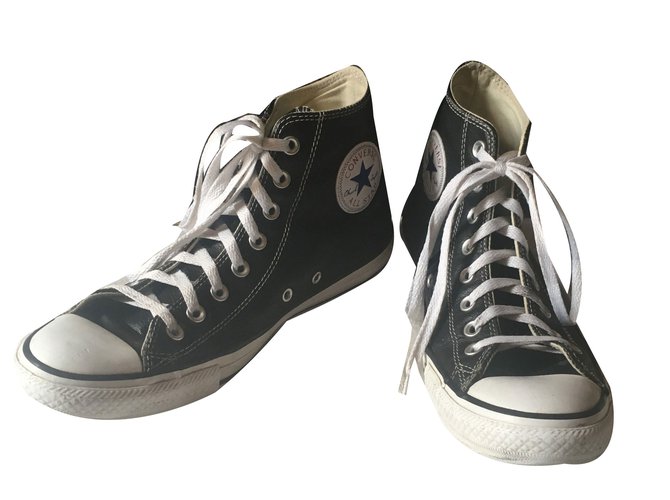 Converse Chuck taylor all star Black Leather  ref.71932
