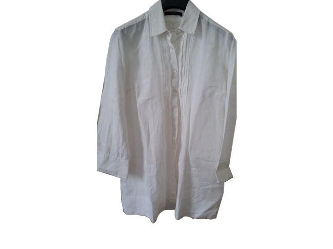 Weekend Max Mara Camicia di Lino Bianca Bianco