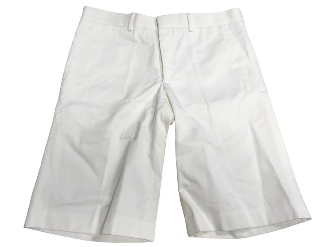 Hermès Pantalones cortos Crudo Algodón  ref.71957