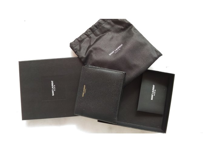 Saint Laurent Wallets Small accessories Black Leather  ref.71998