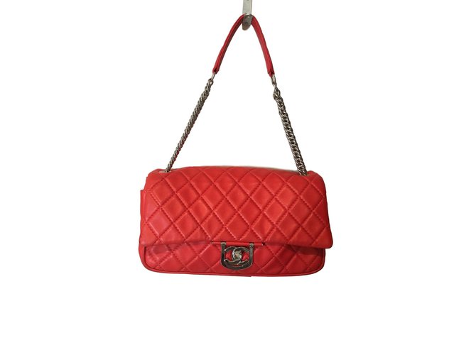 Chanel Tasche Rot Leder  ref.72002
